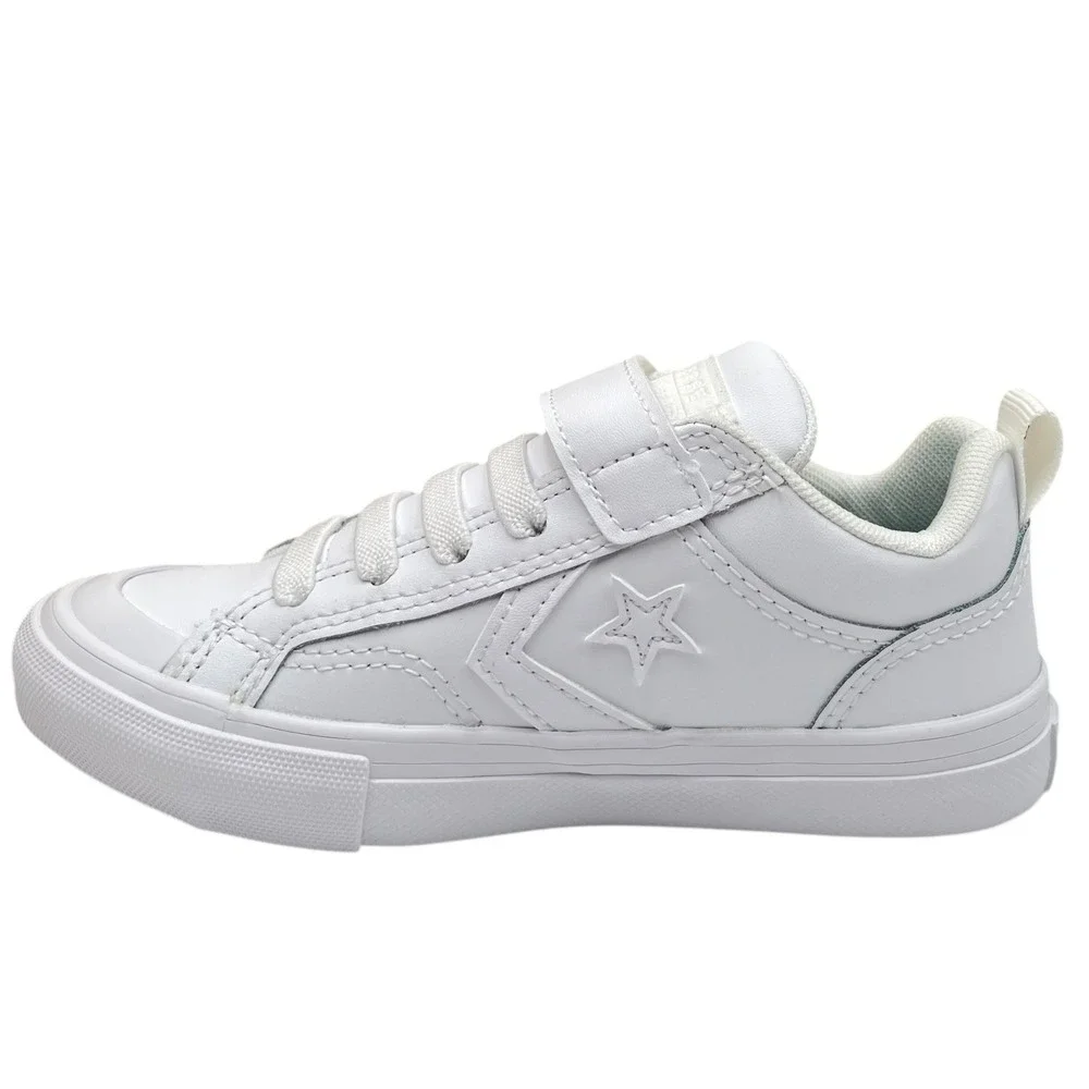 Converse Pro Blaze Little Boys Girls Slip-on Leather Sneaker Size 13 Solid White